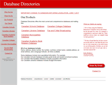 Tablet Screenshot of databasedirectory.com